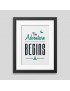 The adventure begins Framed poster